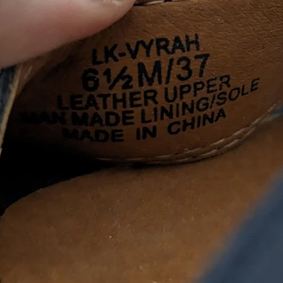 Lucky Brand Blue Leather Sandal Heel- Vyrah - Picture 8 of 10